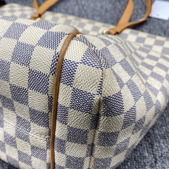 100% Authentic Louis Vuitton Totally White Damier Azur Canvas Tote Bag - Picture 7 of 16